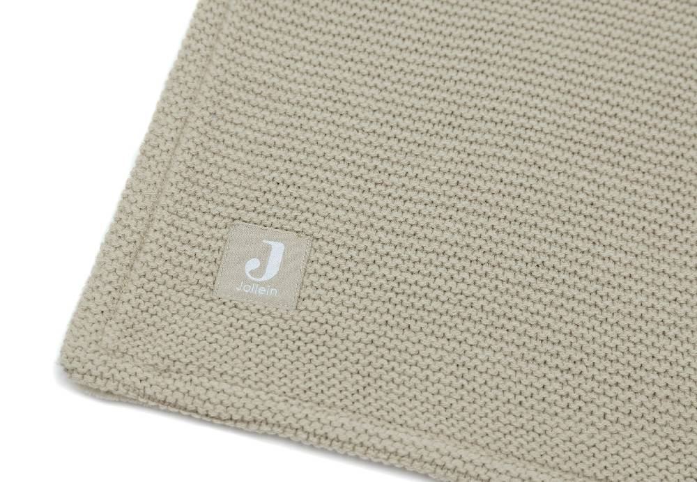 Jollein Decke Kinderbett 100x150cm Basic Knit Olive Green/Fleece Rabatte dieses Monats