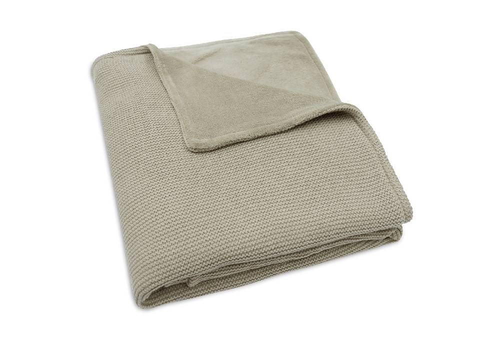 Jollein Decke Kinderbett 100x150cm Basic Knit Olive Green/Fleece Rabatte dieses Monats