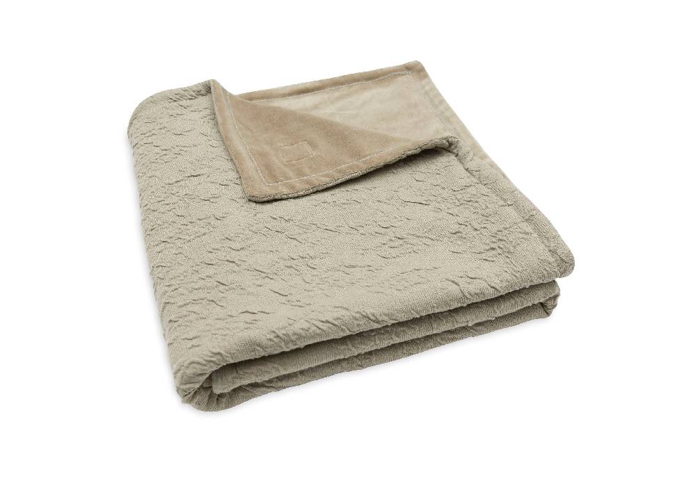 Jollein Decke Kinderbett 100x150cm Soft Waves Olive Green 2025