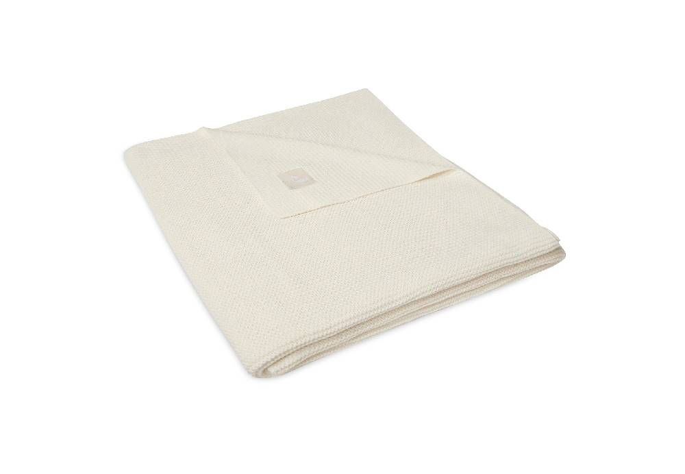 Jollein Decke Kinderbett 100x150cm Basic Knit Ivory Auslauf