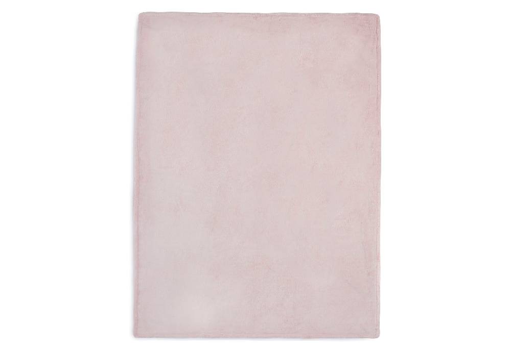 Jollein Decke Kinderbett 100x150cm Basic Knit Pale Pink/Fleece im Angebot