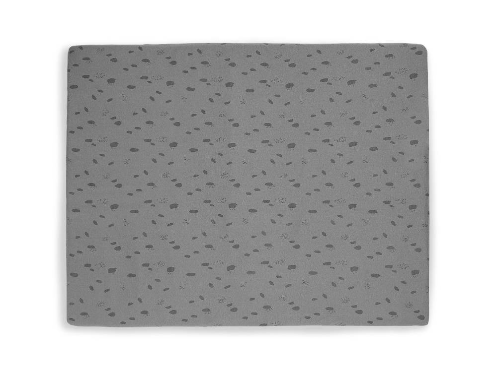 Jollein Spannbettlaken Jersey Laufgitter 75x95cm Spot Storm Grey Valentinstagsangebot