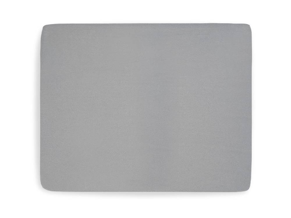 Jollein Spannbettlaken Jersey Laufgitter 75x95cm Storm Grey Sonderangebote