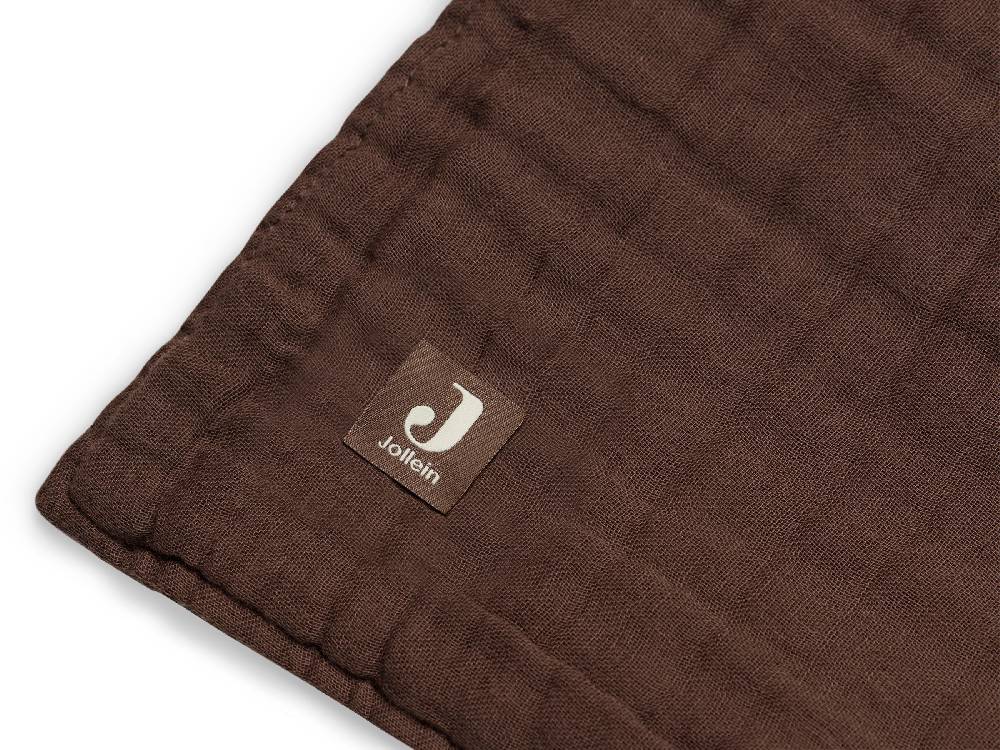 Jollein Decke Kinderbett Wrinkled Cotton 120x120cm Chestnut Riesige Ersparnisse