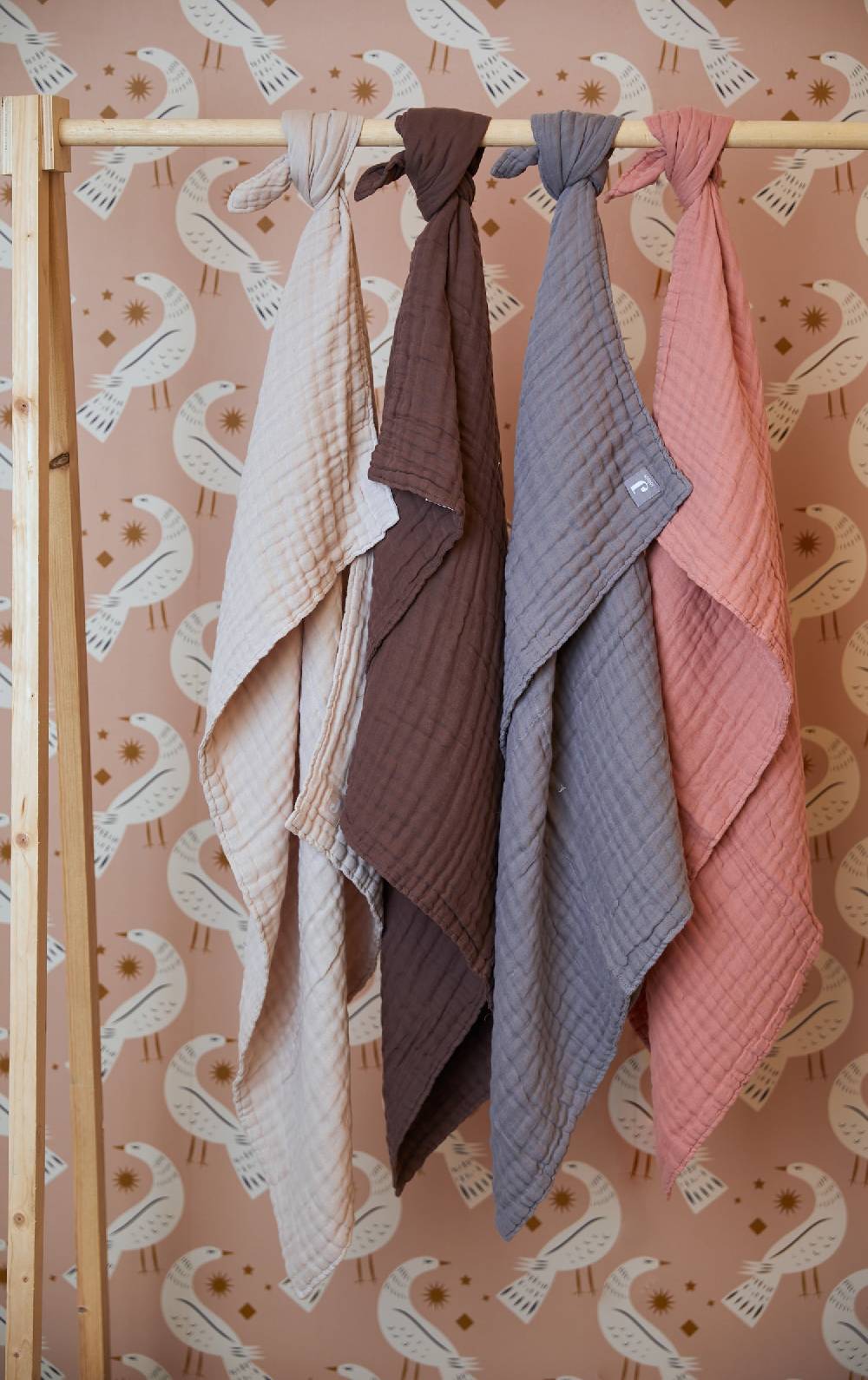 Jollein Decke Kinderbett Wrinkled Cotton 120x120cm Chestnut Riesige Ersparnisse