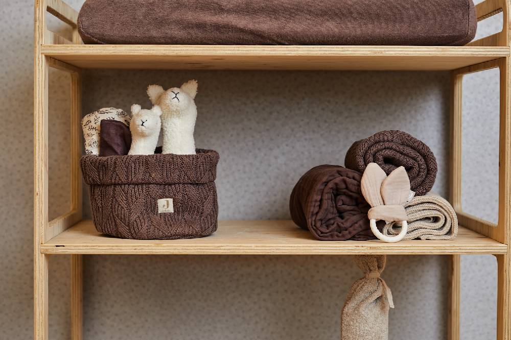 Jollein Decke Kinderbett 100x150cm Spring Knit Chestnut Tiefpreis