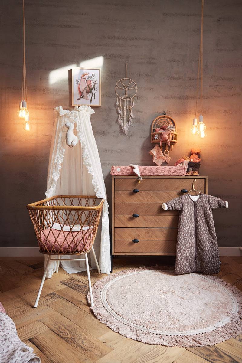 Jollein Decke Kinderbett 100x150cm Spring Knit Rosewood Super Sparpreis