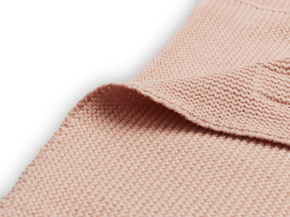 Jollein Decke Kinderbett 100x150cm Basic Knit Pale Pink Kostenlose Rückgabe