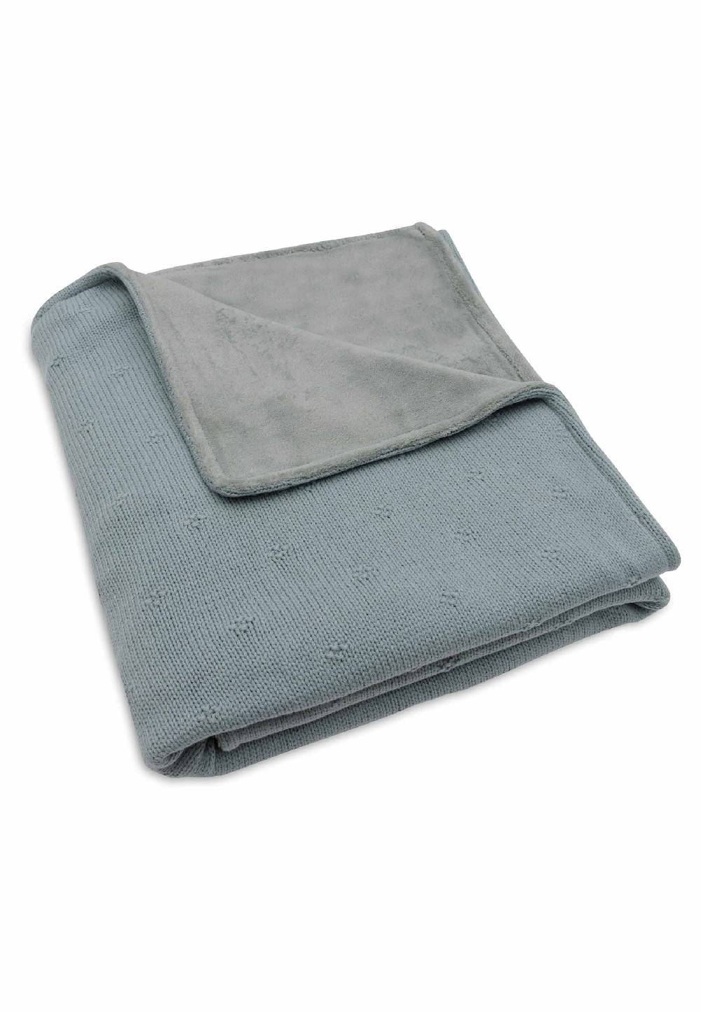 Jollein Decke Kinderbett 100x150cm Cosy Knit - Sea Green/Velvet Zeitbegrenzte Promotion