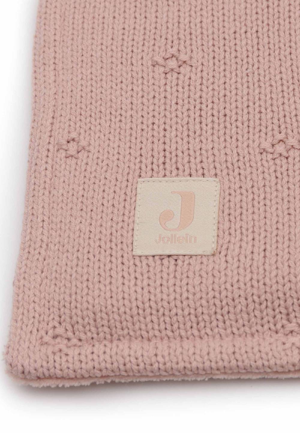 Jollein Decke Kinderbett 100x150cm Cosy Knit - Wild Rose/Velvet Bis zu 50% Rabatt