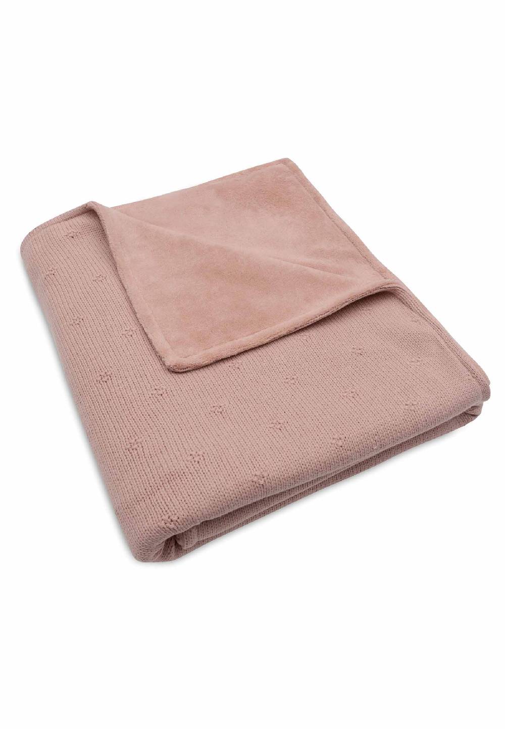 Jollein Decke Kinderbett 100x150cm Cosy Knit - Wild Rose/Velvet Bis zu 50% Rabatt