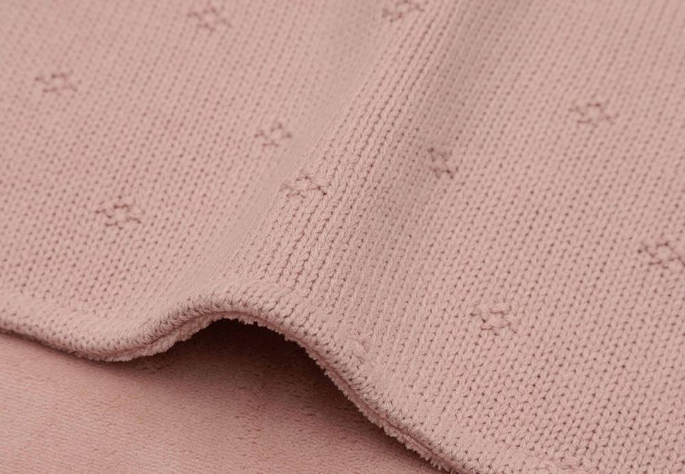 Jollein Decke Kinderbett 100x150cm Cosy Knit - Wild Rose/Velvet Bis zu 50% Rabatt