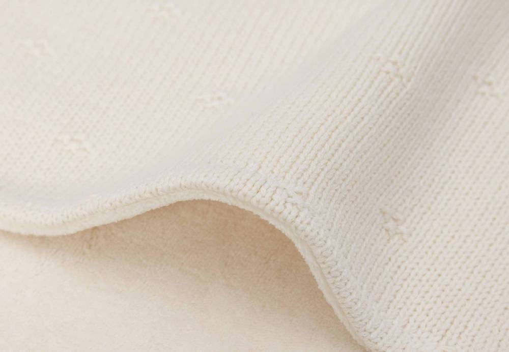 Jollein Decke Kinderbett 100x150cm Cosy Knit - Ivory/Velvet Bis zu 60% Rabatt