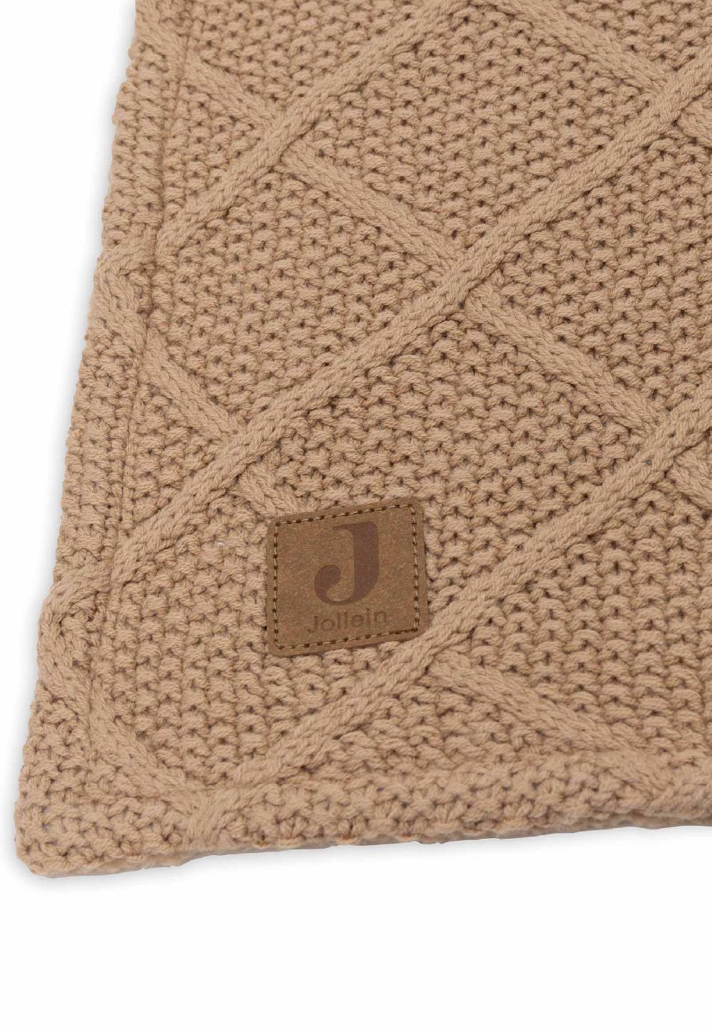 Jollein Decke Wiege 75x100cm Check Knit - Biscuit/Teddy Fleece Bis zu 65% Rabatt