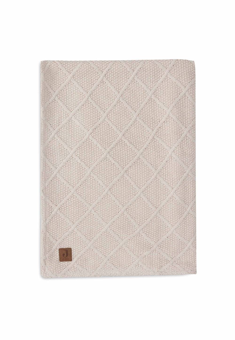 Jollein Decke Wiege 75x100cm Check Knit - Oatmeal/Teddy Fleece Nur für heute