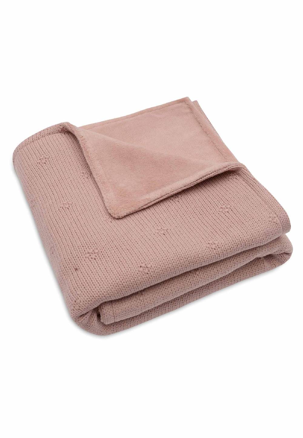 Jollein Decke Wiege 75x100cm Cosy Knit - Wild Rose/Velvet Vierteljährliche Förderung