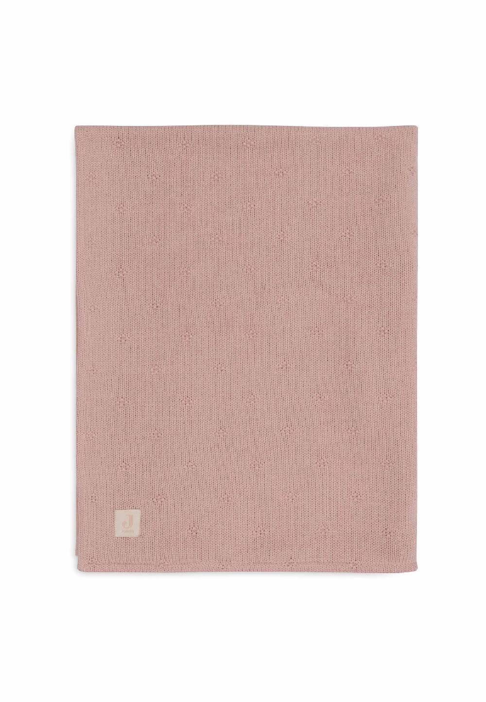 Jollein Decke Wiege 75x100cm Cosy Knit - Wild Rose/Velvet Vierteljährliche Förderung