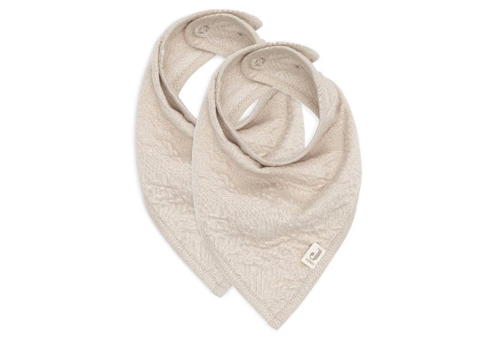 Jollein Lätzchen Bandana Soft Waves Nougat (2pack) Clearance-Verkauf