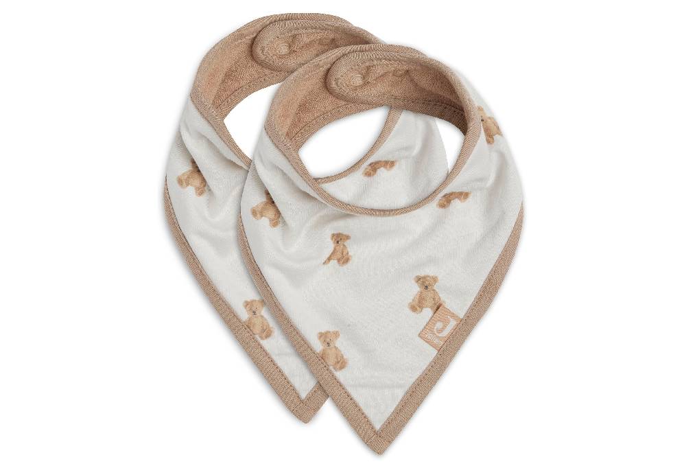 Jollein Lätzchen Bandana Teddy Bear GOTS (2pack) Begrenzt auf 3 Tage
