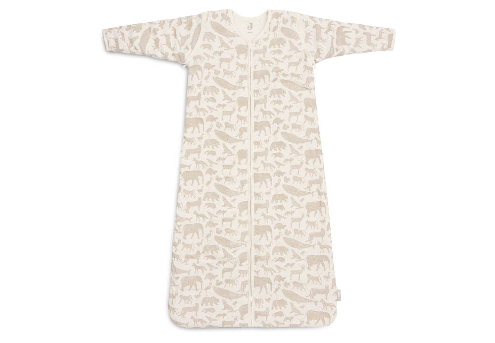 Jollein Schlafsack mit Abnehmbaren Ärmeln 90cm Animals Nougat Vatertagsangebot