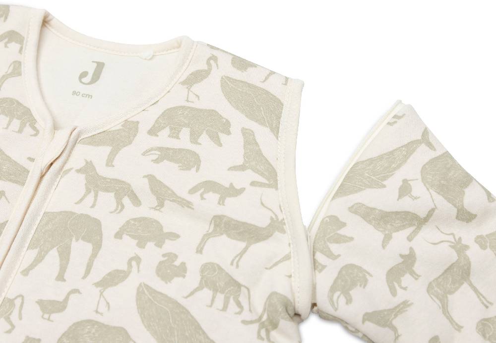 Jollein Schlafsack mit Abnehmbaren Ärmeln 90cm Animals Olive Green Valentinstagsangebot