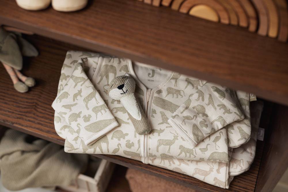 Jollein Schlafsack mit Abnehmbaren Ärmeln 90cm Animals Olive Green Valentinstagsangebot