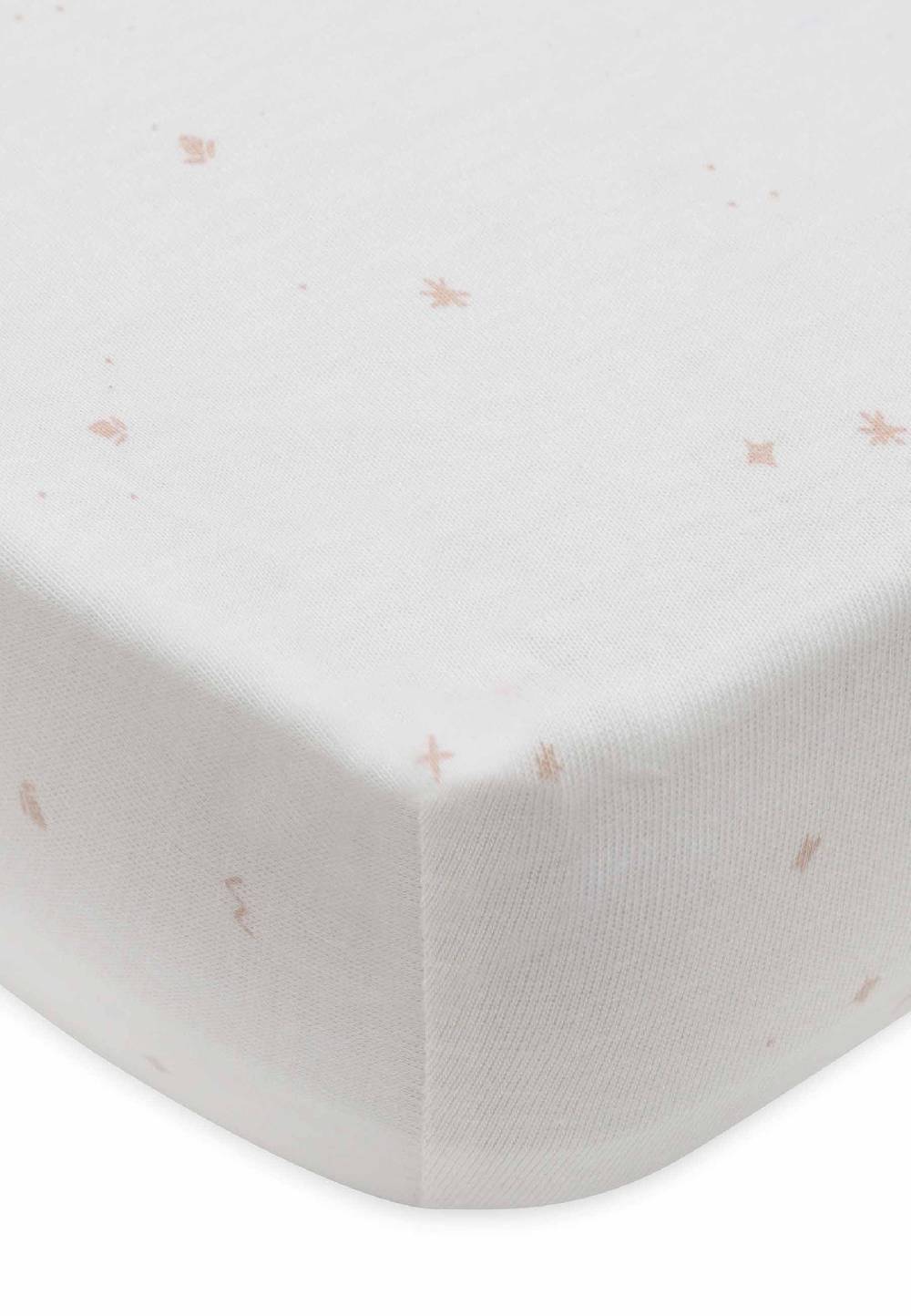 Jollein Spannbettlaken Jersey 70/75x140/150cm Twinkling - Wild Rose Riesige Ersparnisse