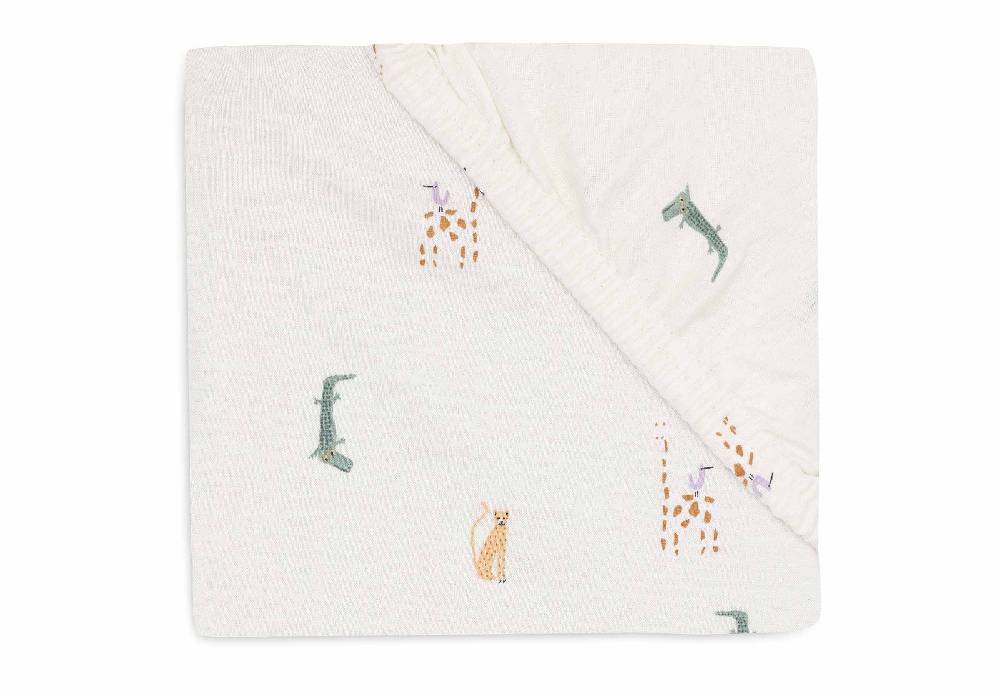 Jollein Spannbettlaken Jersey 70/75x140/150cm - Jungle Jambo VIP-Rabatte