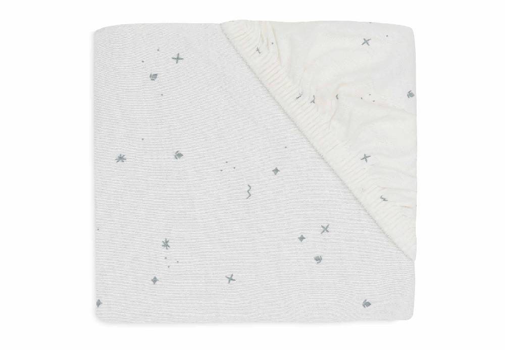 Jollein Spannbettlaken Jersey 40/50x80/90cm Twinkling - Sea Green Neueste Stile