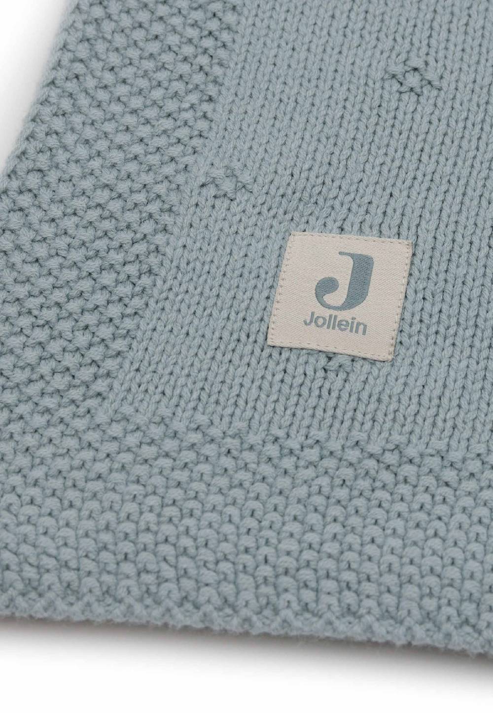 Jollein Decke Kinderbett 100x150cm Cosy Knit - Sea Green Bis zu 65% Rabatt