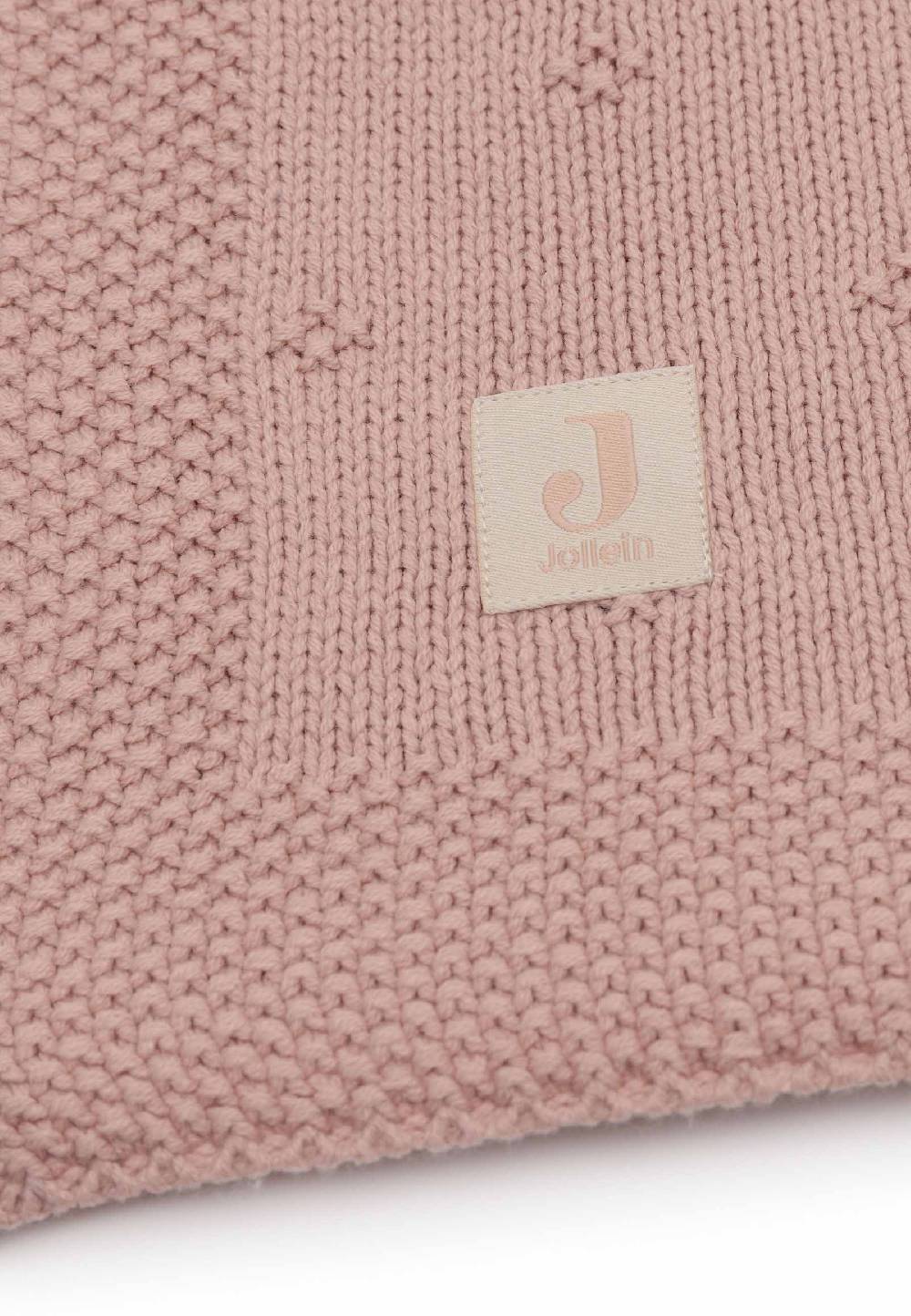 Jollein Decke Kinderbett 100x150cm Cosy Knit - Wild Rose Nur für heute