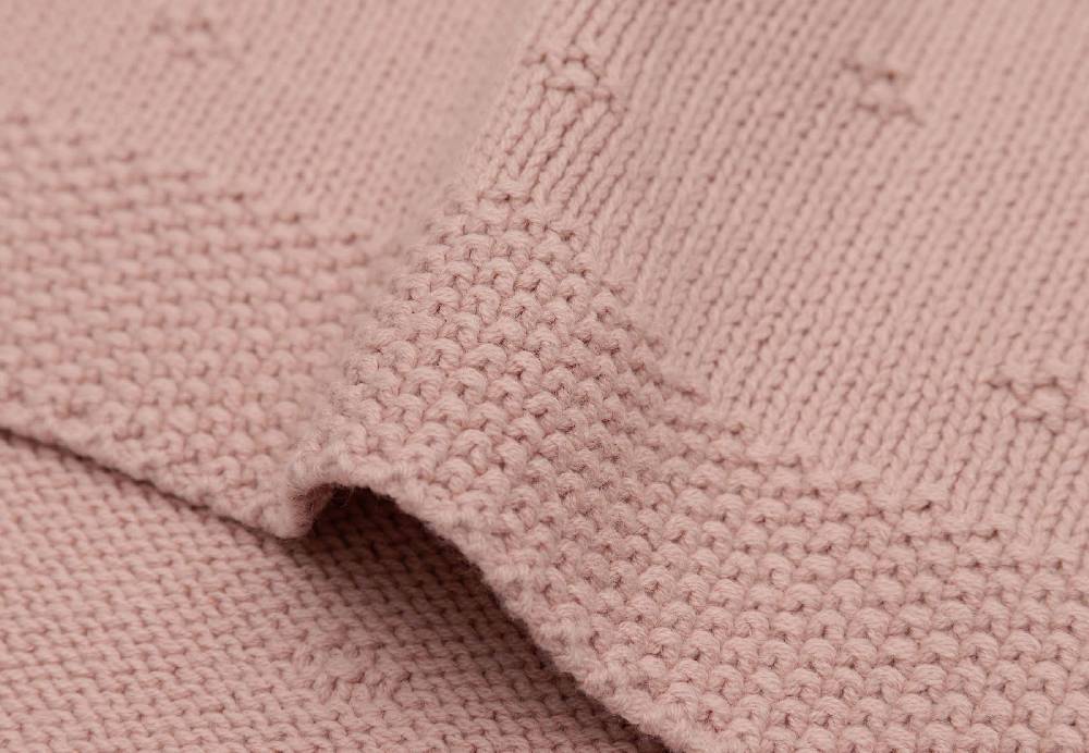 Jollein Decke Kinderbett 100x150cm Cosy Knit - Wild Rose Nur für heute