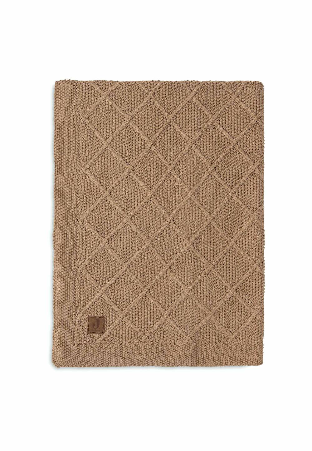 Jollein Decke Wiege 75x100cm Check Knit - Biscuit Vierteljährliche Förderung