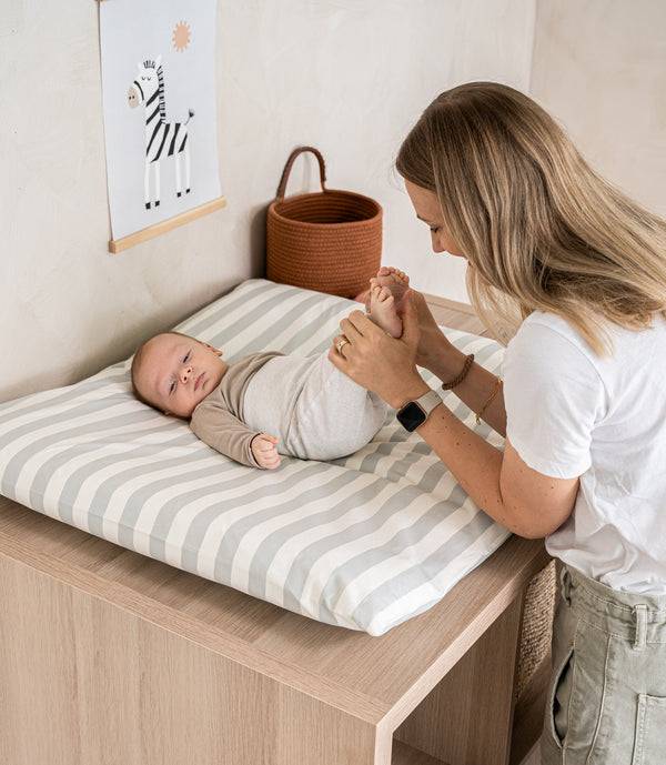 Julius Zöllner Bezug Wickelunterlage aus Organic, Stripes 2025