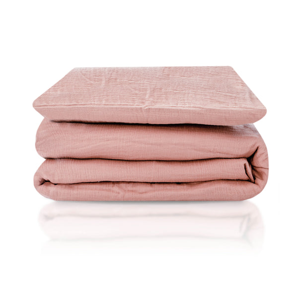 Julius Zöllner Bettwäsche aus Baumwollmusselin, Dusty Rose 50% Rabatt mit kostenlosem Versand