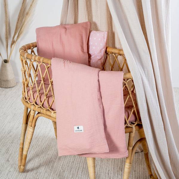 Julius Zöllner Bettwäsche aus Baumwollmusselin, Dusty Rose 50% Rabatt mit kostenlosem Versand