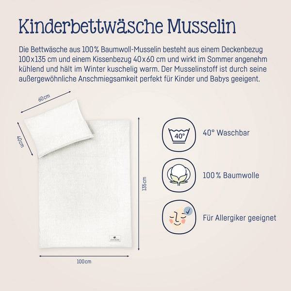 Julius Zöllner Bettwäsche aus Baumwollmusselin, Ivory Fabrikladen