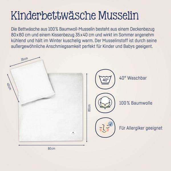 Julius Zöllner Bettwäsche aus Baumwollmusselin, Ivory Fabrikladen