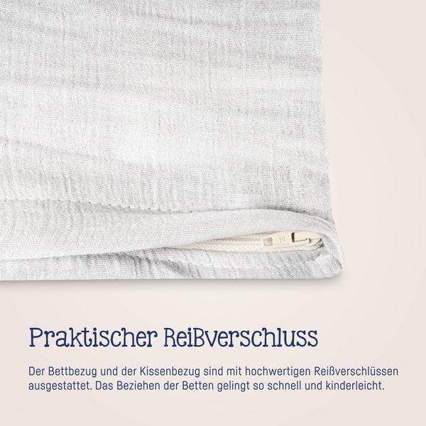 Julius Zöllner Bettwäsche aus Baumwollmusselin, Ivory Fabrikladen