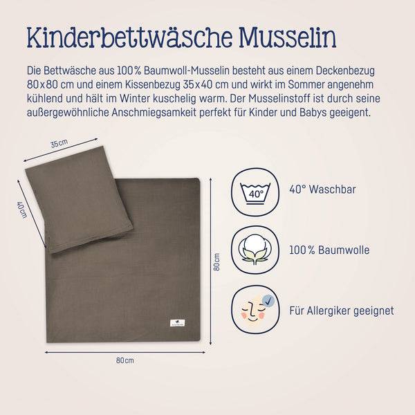 Julius Zöllner Bettwäsche aus Baumwollmusselin, Nougat Begrenzt auf 3 Tage