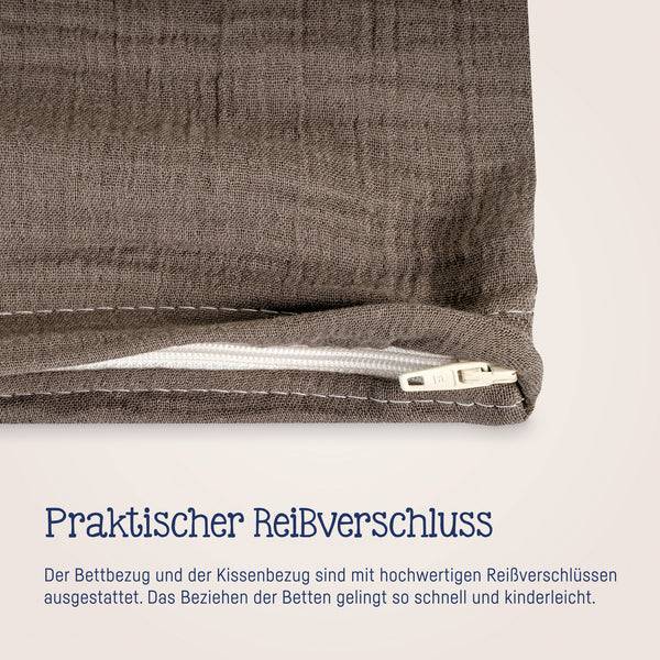 Julius Zöllner Bettwäsche aus Baumwollmusselin, Nougat Begrenzt auf 3 Tage