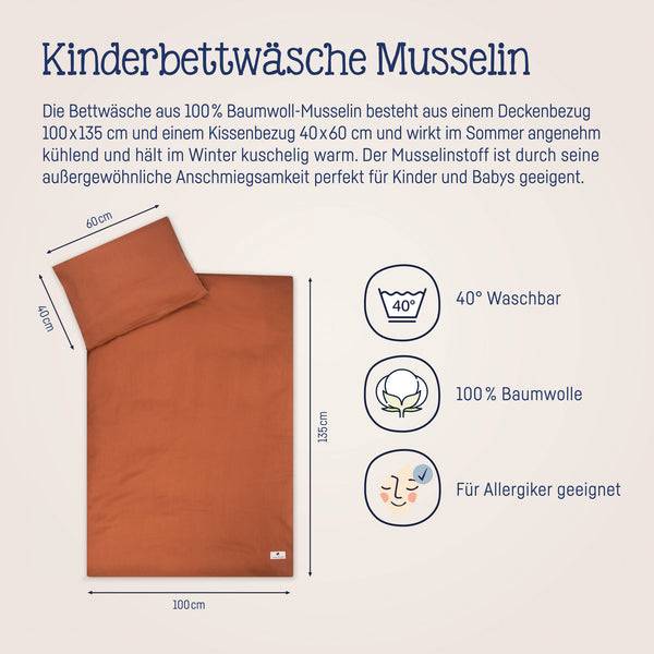 Julius Zöllner Bettwäsche aus Baumwollmusselin, Rost Speichern exportieren