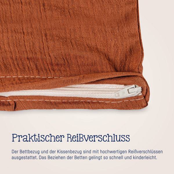 Julius Zöllner Bettwäsche aus Baumwollmusselin, Rost Speichern exportieren