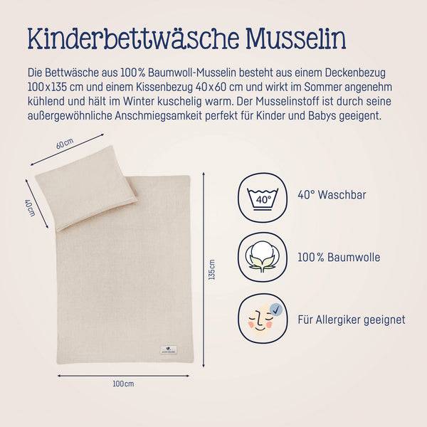 Julius Zöllner Bettwäsche aus Baumwollmusselin, Sand Black Friday Preise