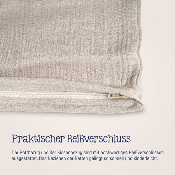 Julius Zöllner Bettwäsche aus Baumwollmusselin, Sand Black Friday Preise