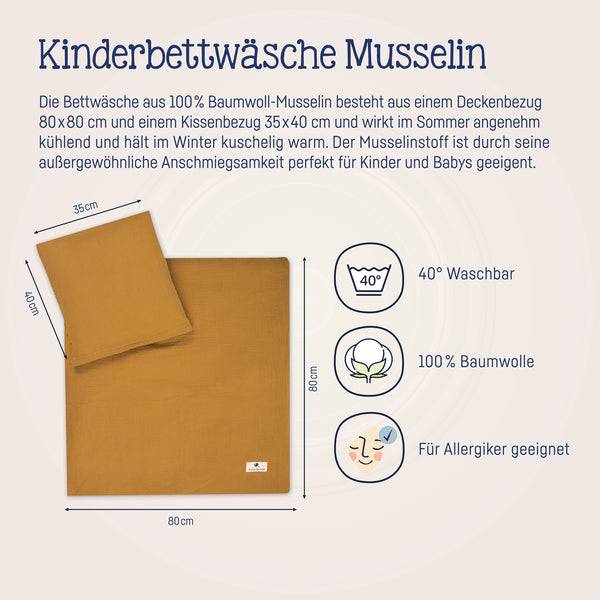 Julius Zöllner Bettwäsche aus Baumwollmusselin, Zimt Im Verkauf