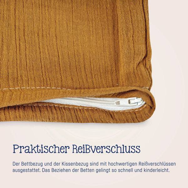 Julius Zöllner Bettwäsche aus Baumwollmusselin, Zimt Im Verkauf
