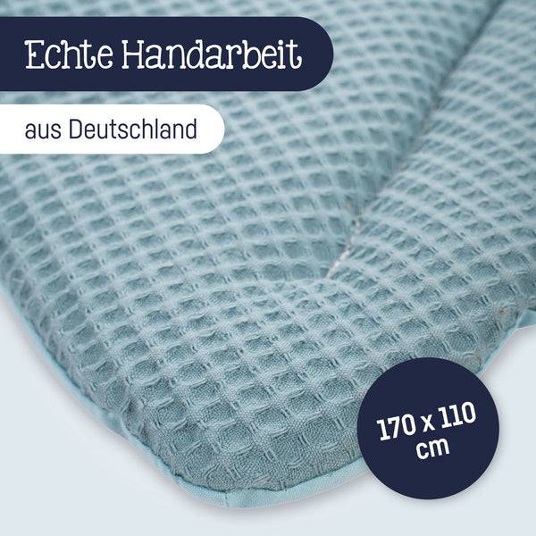 Julius Zöllner Krabbeldecke Blatt, Waffelpiqué Greenery Günstiger Verkauf