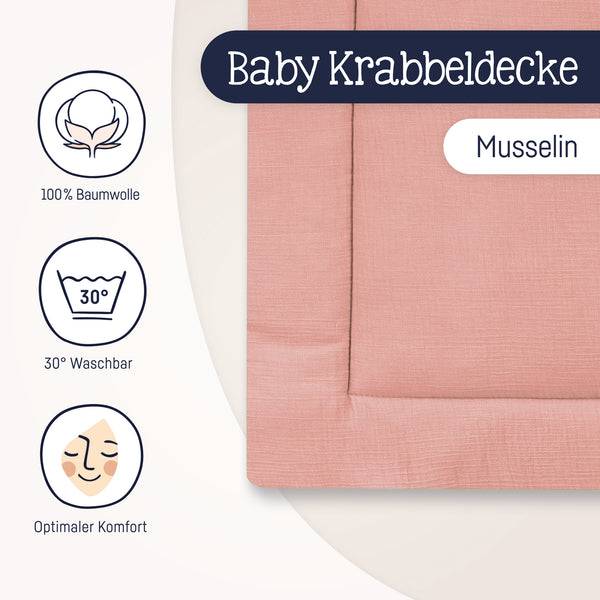 Julius Zöllner Krabbeldecke, dusty rose Rabatt