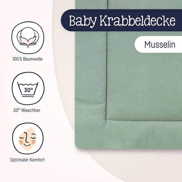 Julius Zöllner Krabbeldecke, grün Versandkostenfrei